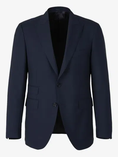 Scabal® Two-button Flap-pocket Suit In Blue