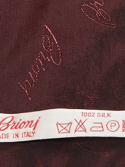 Pre-owned Brioni Pleated Silk Cummerbund And Bow Tie Set In Red