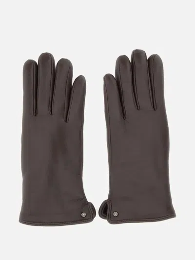 Gianni Chiarini Leather Gloves In Black