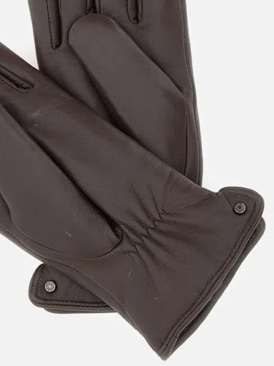 Gianni Chiarini Leather Gloves In Black