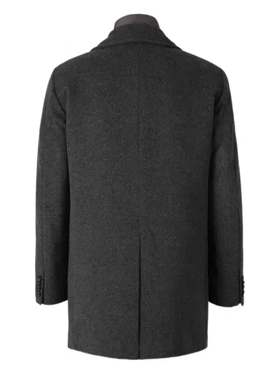 Moorer Long Coat Montferrato In Black