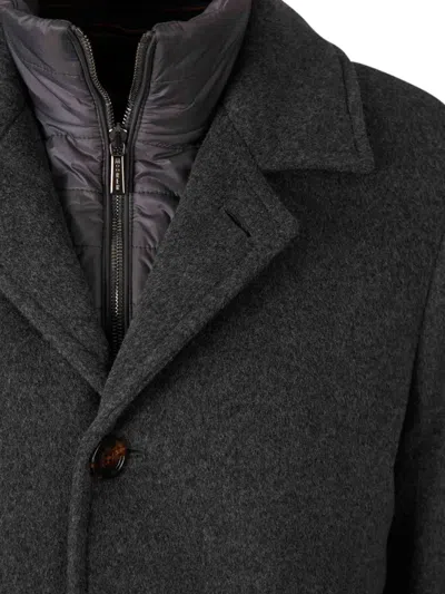 Moorer Long Coat Montferrato In Black