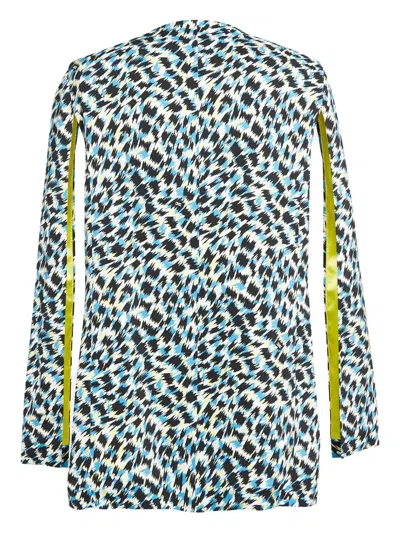 Pre-owned Elisabetta Franchi Abstract-print Cape Jacket