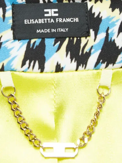 Pre-owned Elisabetta Franchi Abstract-print Cape Jacket