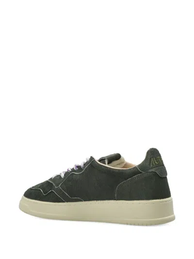 Autry Medalist Pony Hair Sneakers In Green