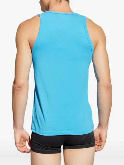 Versace Medusa Head-print Tank Top In Blue