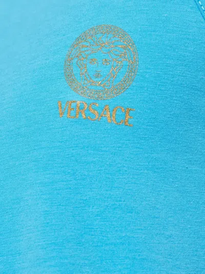 Versace Medusa Head-print Tank Top In Blue