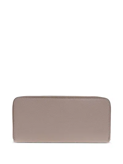 Furla Zip-around Leather Wallet In Pink