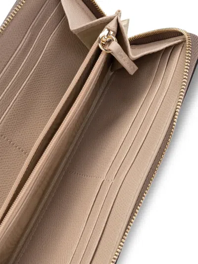 Furla Zip-around Leather Wallet In Pink