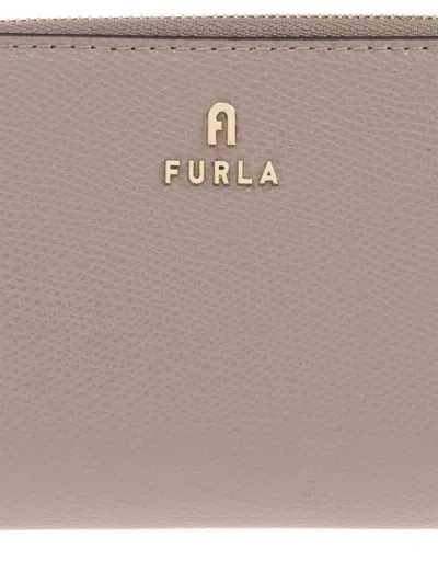 Furla Zip-around Leather Wallet In Pink