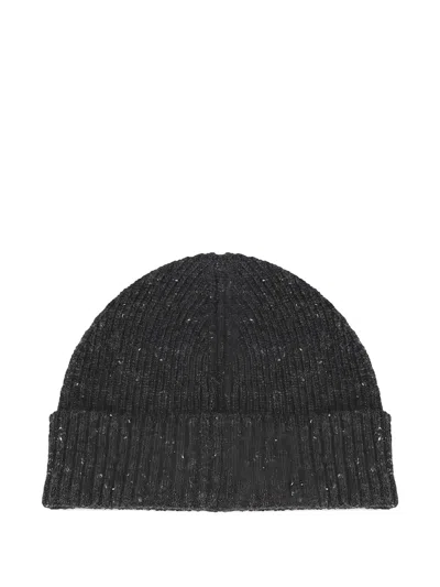 Marc O'polo Ribbed Knit Beanie In Black