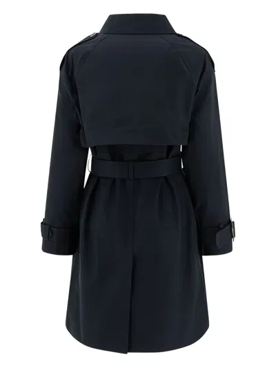 Barbour Belted Button-fastening Trench Coat In Blue