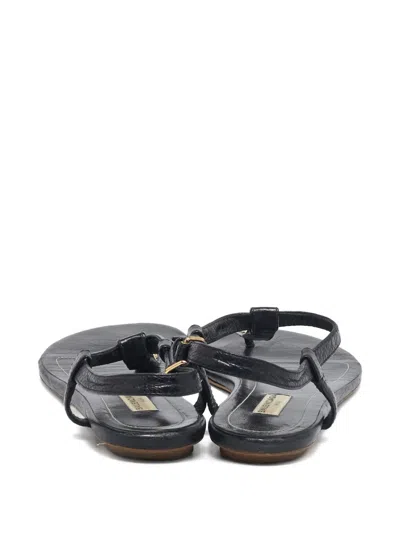 Pre-owned Balenciaga Leather Studded Sandals In Black