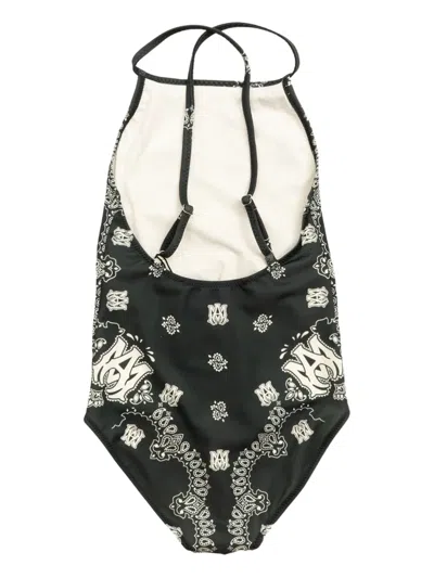 Amiri Patterned One Piece Swimsuit In Black