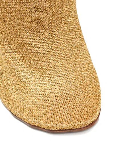 Pre-owned Vetements Metallic Knit-sock Boots