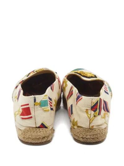 Pre-owned Christian Louboutin Nautical-emblem Flats
