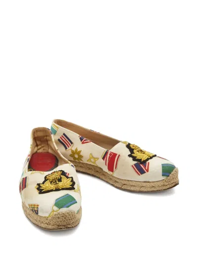 Pre-owned Christian Louboutin Nautical-emblem Flats