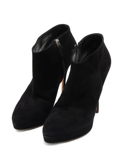 Pre-owned Gucci Suede Platform Heel Boots