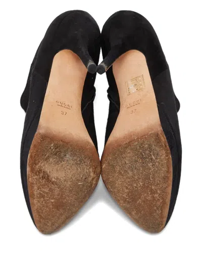 Pre-owned Gucci Suede Platform Heel Boots