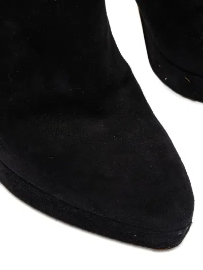 Pre-owned Gucci Suede Platform Heel Boots