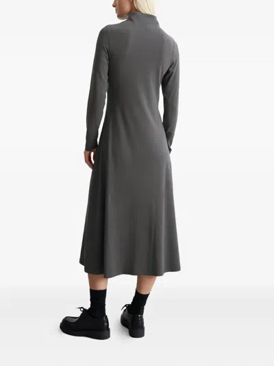 Marc O'polo High-neck Long-sleeve Dress In Gray
