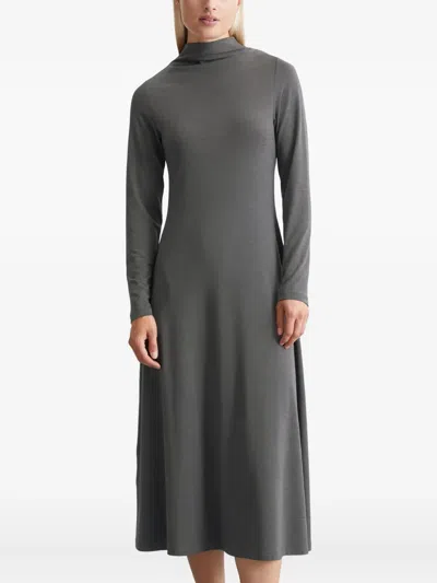 Marc O'polo High-neck Long-sleeve Dress In Gray