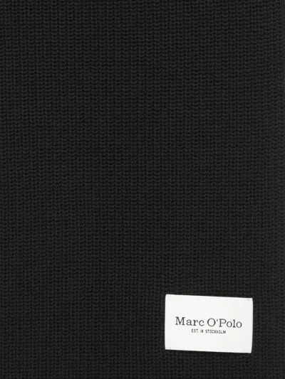Marc O'polo Knitted Scarf In Black