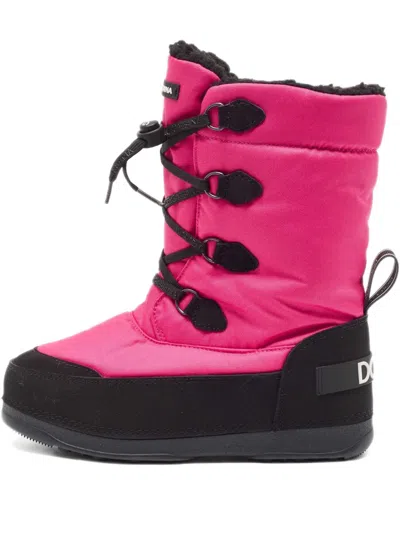 Pre-owned Dolce & Gabbana Lace-up Nylon Boots