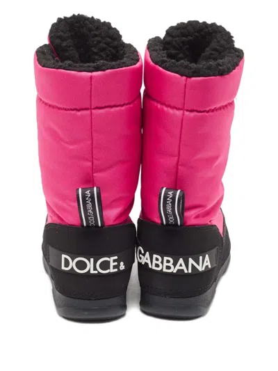Pre-owned Dolce & Gabbana Lace-up Nylon Boots