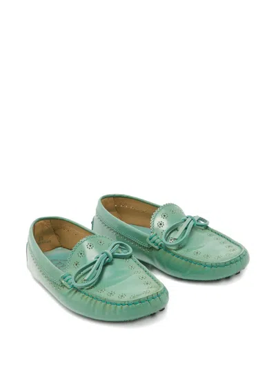Pre-owned Tod's Vintage Leather Loafers In Green