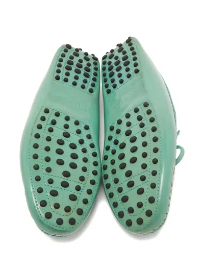 Pre-owned Tod's Vintage Leather Loafers In Green