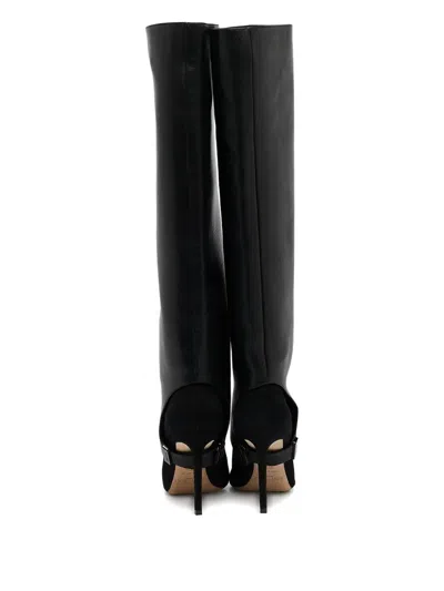 Pre-owned Jimmy Choo Suede Heeled Boots In Black