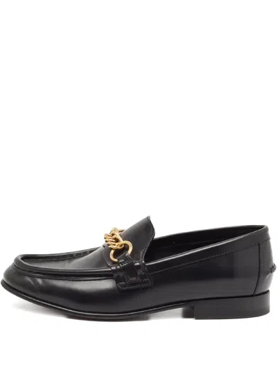 Pre-owned Burberry Leather Loafers In Black