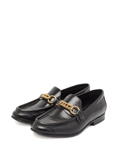 Pre-owned Burberry Leather Loafers In Black