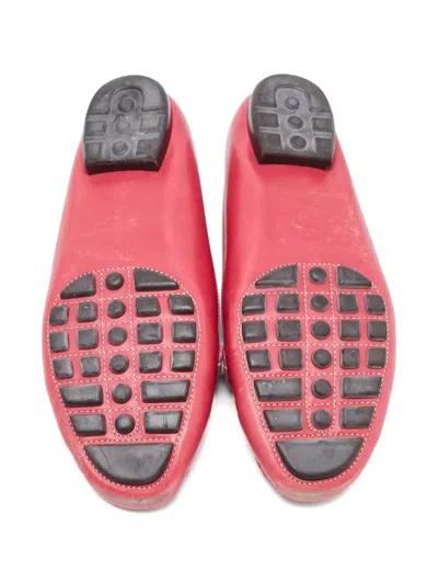 Pre-owned Ferragamo Leather Loafers In Pink