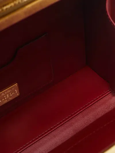 Pre-owned Dolce & Gabbana Floral Clasp Box Bag In Gold