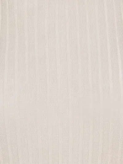 Pre-owned Dior Ribbed Side-slit Top In Neutral