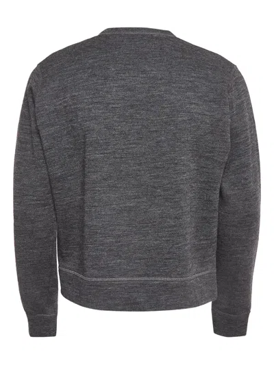 Pre-owned Dsquared2 Embroidered Cotton Sweatshirt In Gray