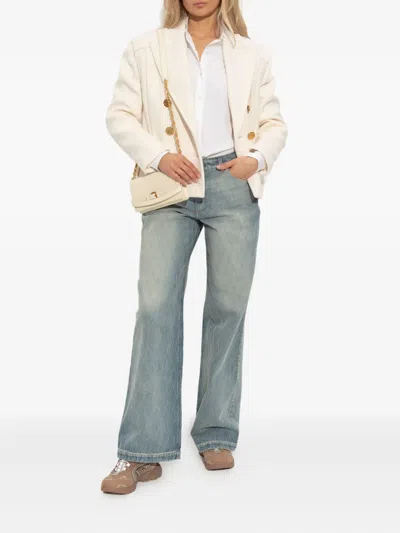 Balmain Cotton Puff-sleeve Poplin Shirt In White