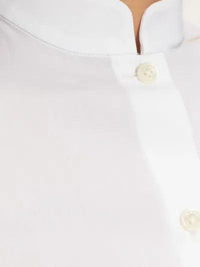 Balmain Cotton Puff-sleeve Poplin Shirt In White