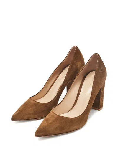 Pre-owned Gianvito Rossi Suede Block-heel Pumps