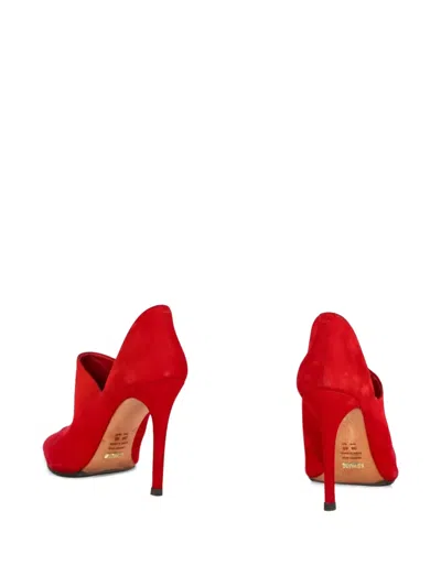 Pre-owned Vintage 100mm Peep-toe Pumps In Red