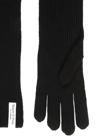 Marc O'polo Ribbed Gloves In Black