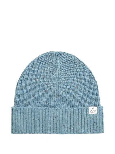 Marc O'polo Ribbed-knit Beanie In Blue