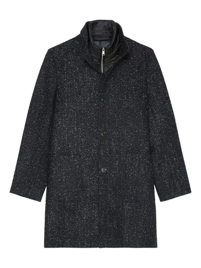 Marc O'polo Speckle-effect Coat In Black