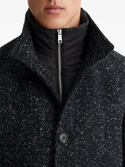 Marc O'polo Speckle-effect Coat In Black