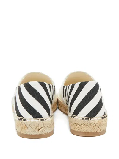 Pre-owned Off-white Striped Canvas Espadrilles
