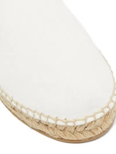 Pre-owned Off-white Striped Canvas Espadrilles