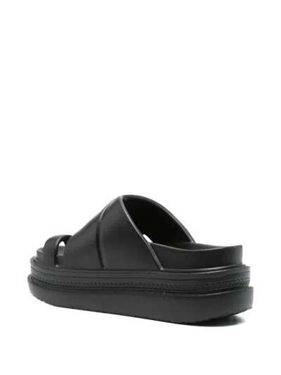 Sacai Cross-strap Platform Sandals In Black