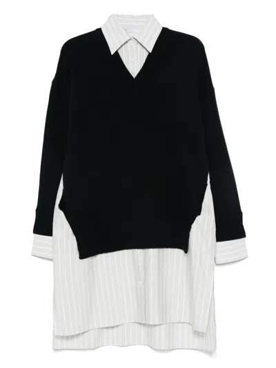 Stella Mccartney Robe Midi À Col Ras Du Cou
